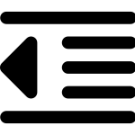 Outdent SVG Icon